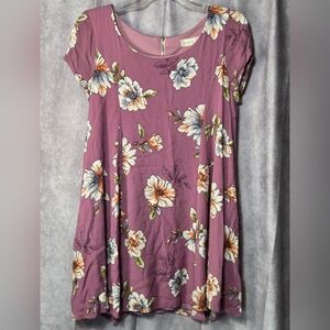 Altar'd State Dress Womens Small Purple Floral Cottagecore Babydoll Lined Flowy